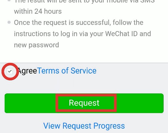 reset wechat password via email